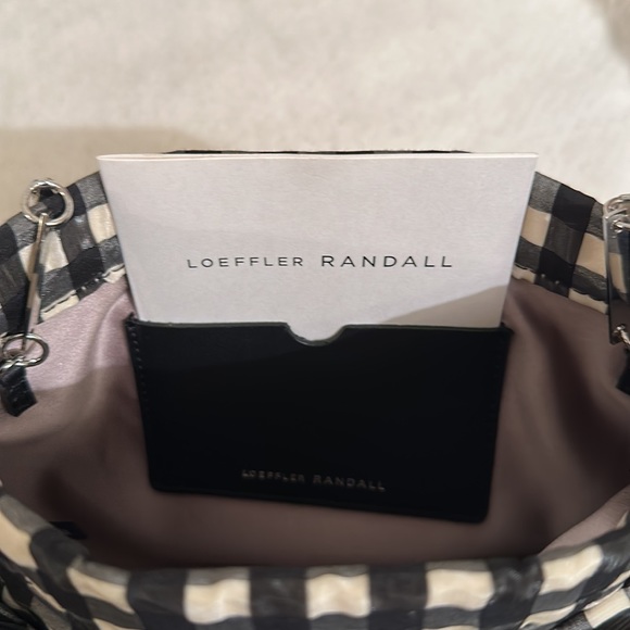 Loeffler Randall Silk Bag Chain Strap Plaid Check Clutch with Bow - Picture 15 of 16